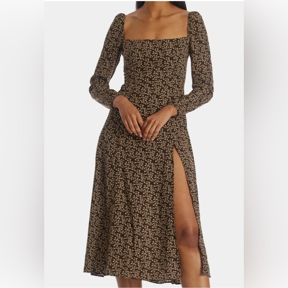 NEW O.P.T. Lenon Floral Midi Dress 8 - Picture 12 of 13